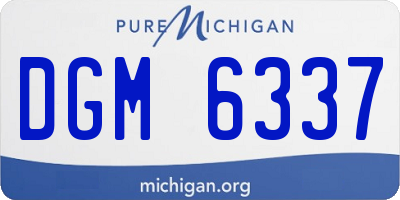 MI license plate DGM6337