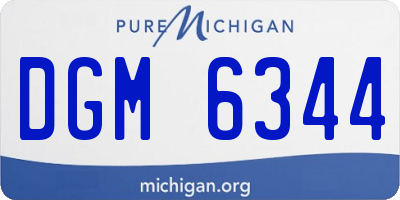 MI license plate DGM6344