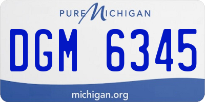 MI license plate DGM6345