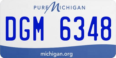 MI license plate DGM6348