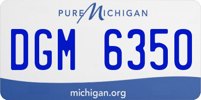 MI license plate DGM6350