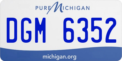 MI license plate DGM6352
