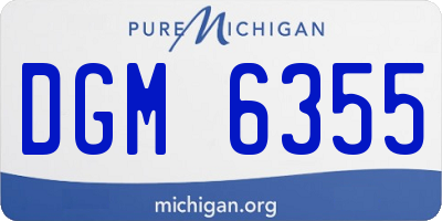 MI license plate DGM6355