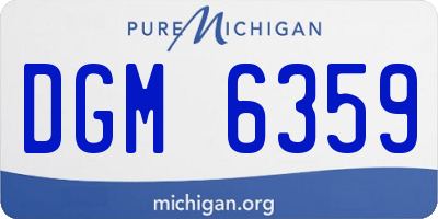MI license plate DGM6359
