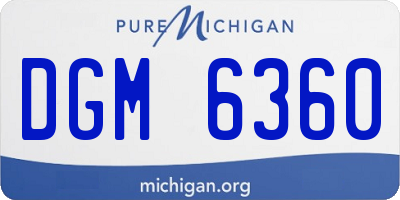 MI license plate DGM6360