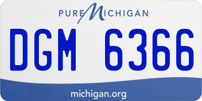 MI license plate DGM6366