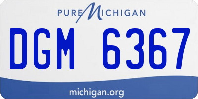 MI license plate DGM6367