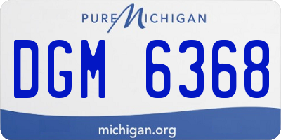 MI license plate DGM6368