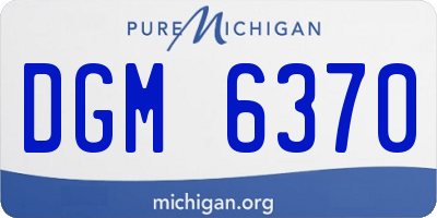 MI license plate DGM6370