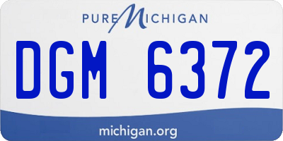 MI license plate DGM6372