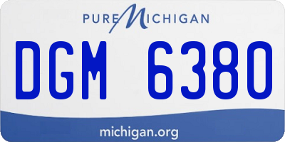 MI license plate DGM6380