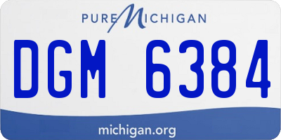 MI license plate DGM6384