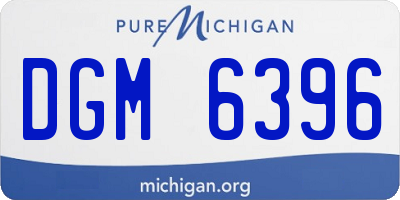 MI license plate DGM6396