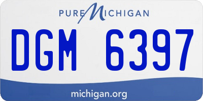MI license plate DGM6397