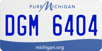 MI license plate DGM6404