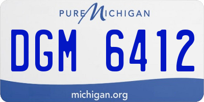 MI license plate DGM6412