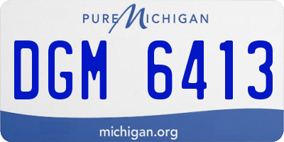 MI license plate DGM6413