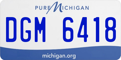 MI license plate DGM6418
