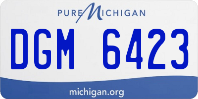 MI license plate DGM6423