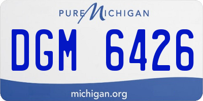 MI license plate DGM6426