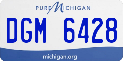 MI license plate DGM6428