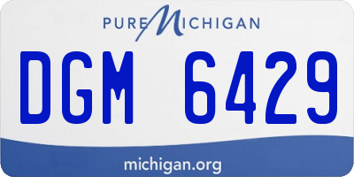 MI license plate DGM6429