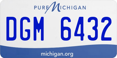 MI license plate DGM6432