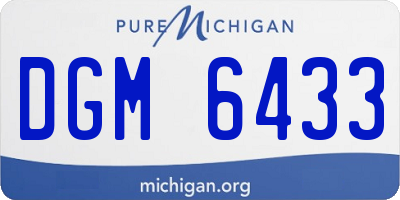 MI license plate DGM6433