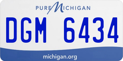 MI license plate DGM6434