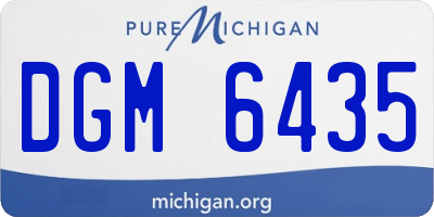 MI license plate DGM6435