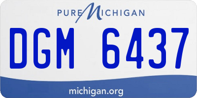 MI license plate DGM6437