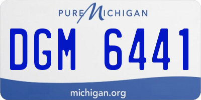 MI license plate DGM6441