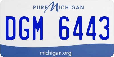 MI license plate DGM6443