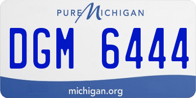 MI license plate DGM6444