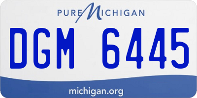 MI license plate DGM6445