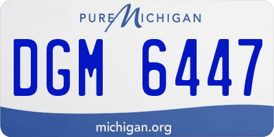 MI license plate DGM6447
