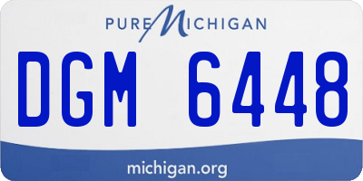 MI license plate DGM6448