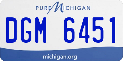 MI license plate DGM6451