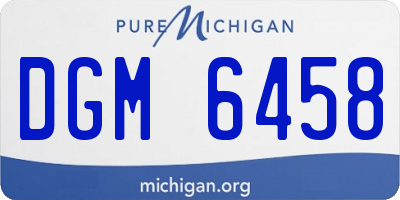 MI license plate DGM6458