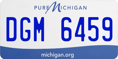 MI license plate DGM6459