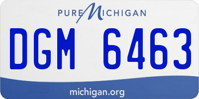 MI license plate DGM6463