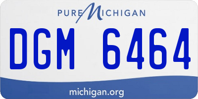 MI license plate DGM6464