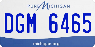 MI license plate DGM6465