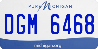 MI license plate DGM6468