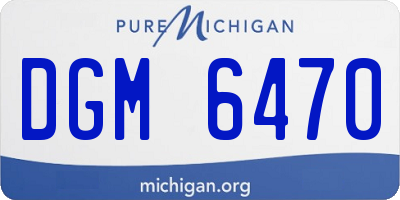MI license plate DGM6470