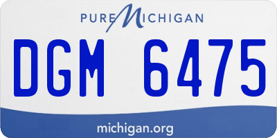 MI license plate DGM6475