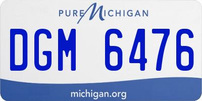 MI license plate DGM6476