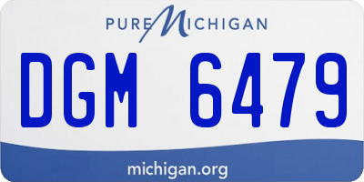 MI license plate DGM6479