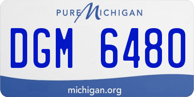 MI license plate DGM6480