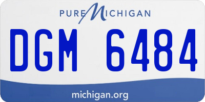 MI license plate DGM6484